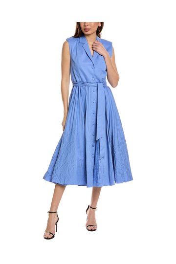 army female dress blue uniform measurements Alexis Tiered Shift Dress with 3/4 Sleeves and Pockets, Coastal Blue / Medium