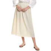 ALEXIS womens Rezza Linen-Blend Midi Skirt, s, White