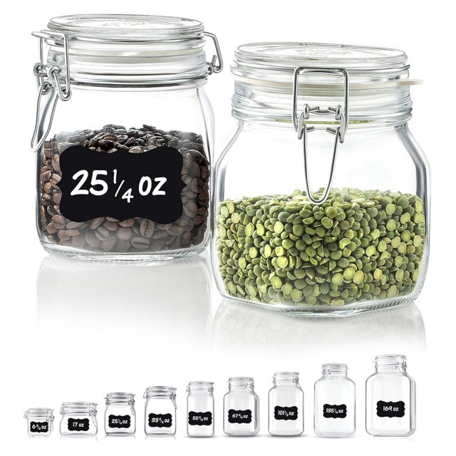 ALEXTAZAR Food Storage Container Glass Fido Jars Hermetic Sealed