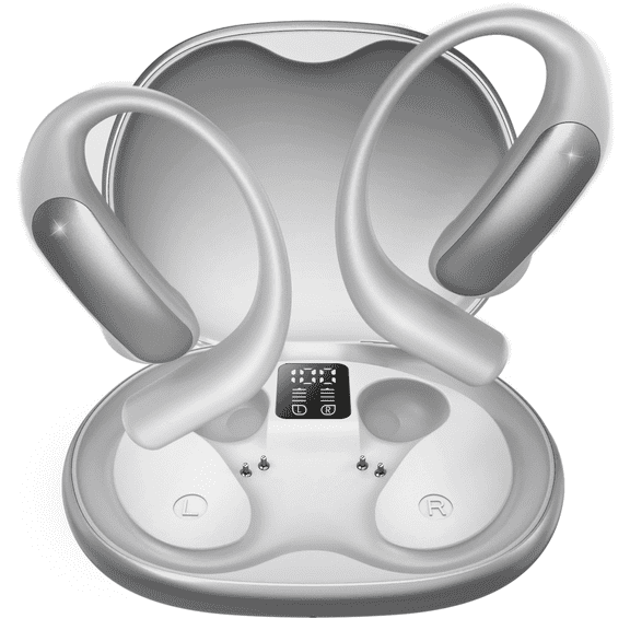 ALEXUNICON AI Translation Earbuds Real Time, 3-in-1 Language Translator Earbuds with 144 Languages, Wireless Bluetooth Headphones Translation Device for Travel Learning Silver