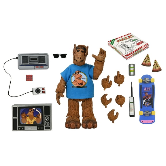 NECA ALF: Totally 80s Alf Ultimate Action Figure with Interchangeable Heads and Hands (7")