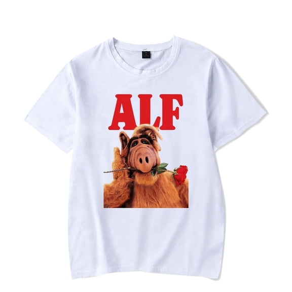 ALF Alien Life Form T-shirt Men's And Women's Top Fashionable Casual Crew Neck Short Sleeve T-shirt