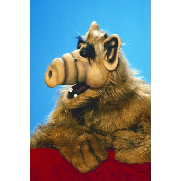 ALF portrait of Alien Life Form behind couch 24x36 Poster