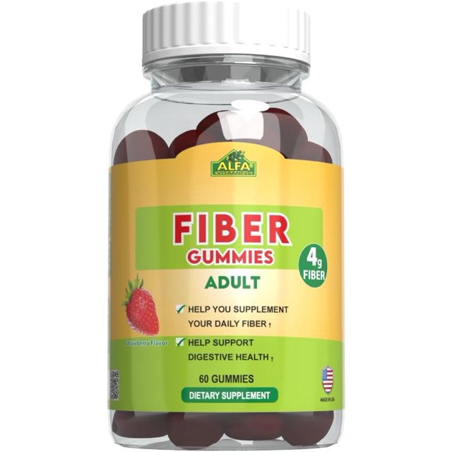 ALFA VITAMINS Fiber 4g Gummy Digestive Health, Supports Regularity