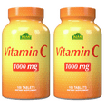 thumbnail image 1 of ALFA VITAMINS Vitamin C Supplement with 1000mg - Powerful antioxidant - Immune Booster - Protection from Common Cold - Promotes Healthy Skin - 100 Tablets Bottle - 2 Pack, 1 of 4