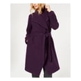 thumbnail image 1 of ALFANI Womens Purple Belted Drape Front Collared Jacket  Size: S, 1 of 2