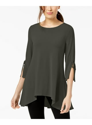 Alfani Short Sleeve seasoning Crinkle Top