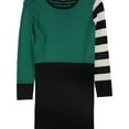 thumbnail image 1 of Alfani Womens Colorblocked Striped Tunic Sweater, Black, Small, 1 of 3