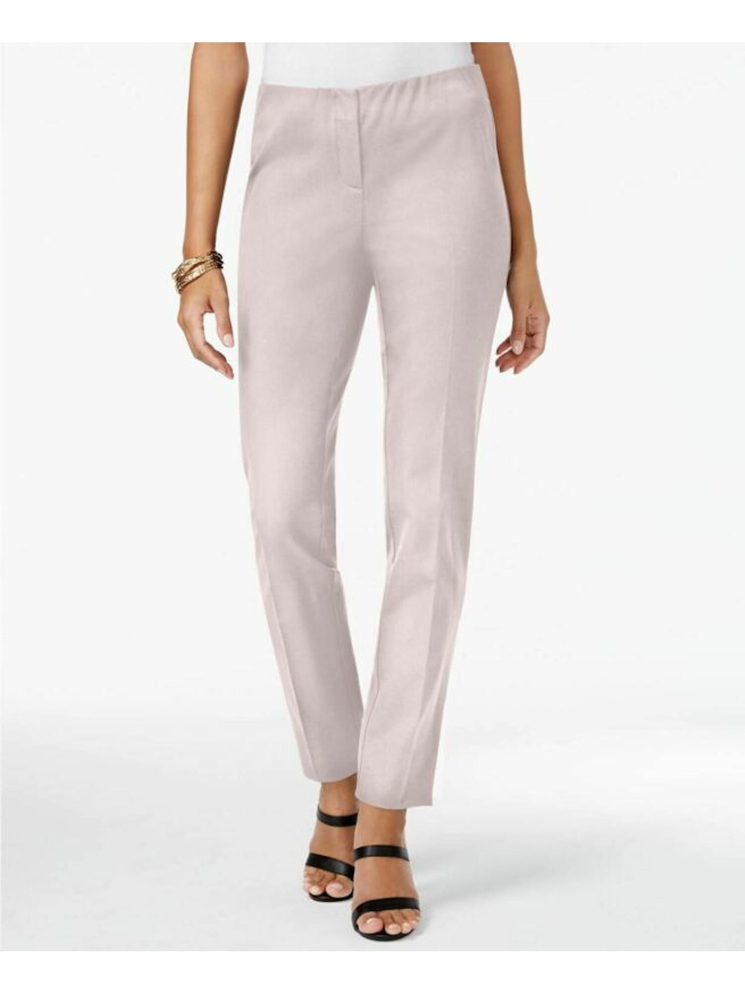 Alfani Women's Petite Slim Fit Pants Dark Pink Size Petite