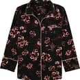 thumbnail image 1 of Alfani Womens Piped Button Up Shirt, Black, Small, 1 of 2