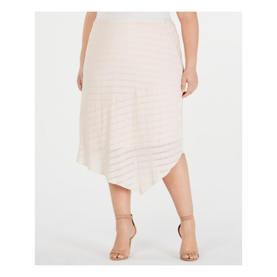 ALFANI $85 Womens New 0146 Pink Midi Casual Skirt 16W B+B