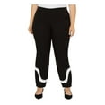 thumbnail image 1 of ALFANI $85 Womens New 0237 Black Color Block Casual Pants 22W B+B, 1 of 3