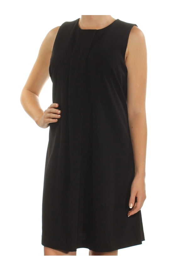 $90 Womens New 1263 Black Zippered Sleeveless Sheath Dress 10 B+B