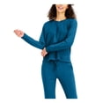 thumbnail image 1 of ALFANI Intimates Blue Pull-Over Crew Neck Vents At Hem Rib-Knit Trim Sleep Shirt Pajama Top S, 1 of 2