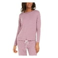 thumbnail image 1 of ALFANI Intimates Purple Knit Striped Sleepwear Shirt Size: M, 1 of 3