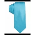 thumbnail image 1 of ALFANI Mens Aqua Solid Cotton Blend Classic Neck Tie, 1 of 2