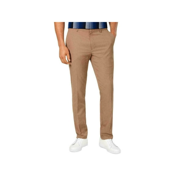 ALFANI Mens Beige Stretch Classic Fit Stretch Pants 30W/ 30L