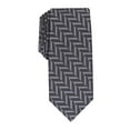 thumbnail image 1 of ALFANI Mens Black Geometric SILK BLEND Slim Neck Tie, 1 of 2