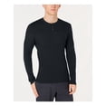 thumbnail image 1 of ALFANI Mens Black Henley Sweater M, 1 of 2