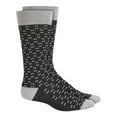 thumbnail image 1 of ALFANI Mens Black Rayon Printed Moisture Wicking Seamless Ribbed Dress Over The Calf Socks 7-12, 1 of 1