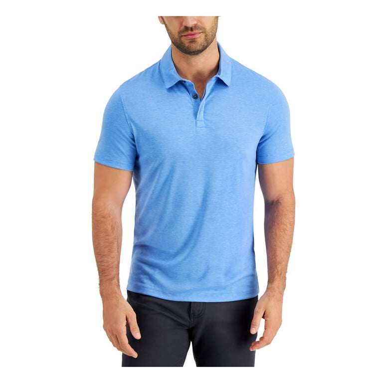 ALFANI Mens Blue Classic Fit Stretch Polo XXL