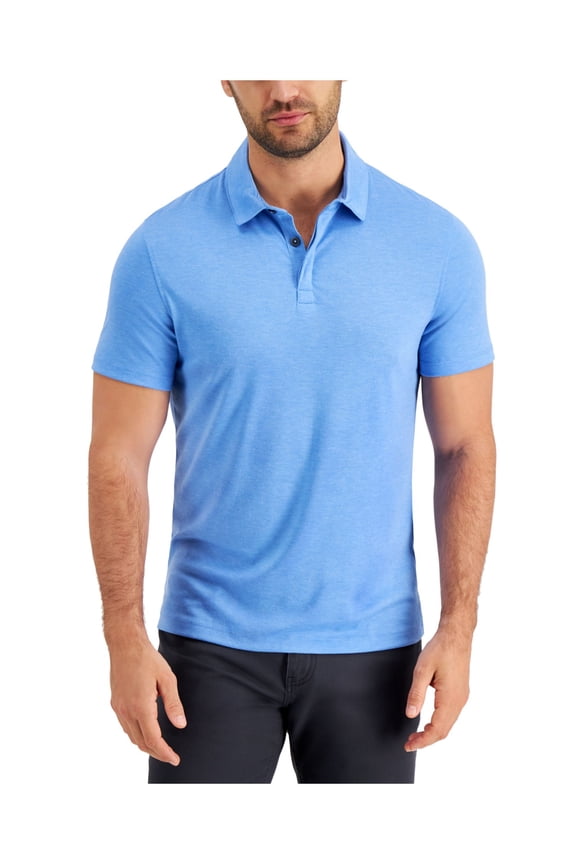 Mens Blue Classic Fit Stretch Polo XXL