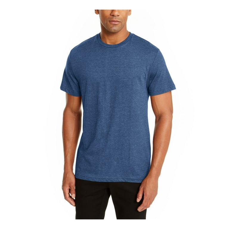 ALFANI Mens Blue Short Sleeve Classic Fit T Shirt S Walmart
