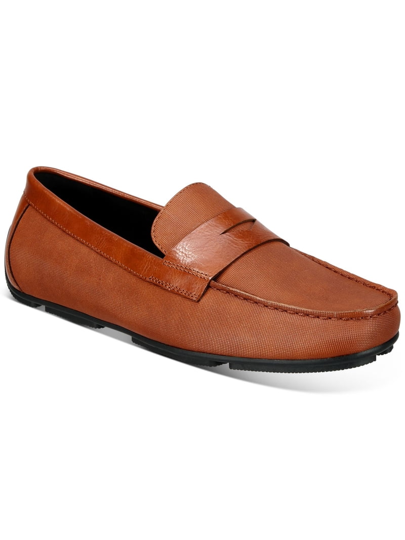 Dress Shoes Alfani Men's Shoes Loafers ALFANI Mens Brown Penny Comfort Iker  Round Toe Slip On Loafers