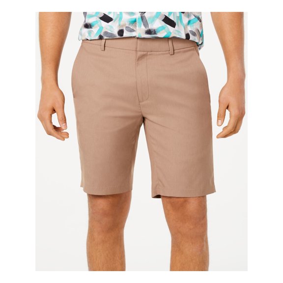 ALFANI Mens Brown Stretch Classic Fit Stretch Shorts 30 Waist