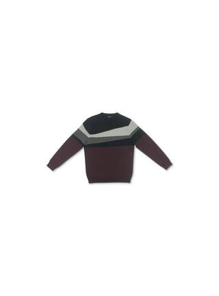 Alfani Sweater Men's L V Neck Argyle Multi Color LS knit cotton New  brown Modern