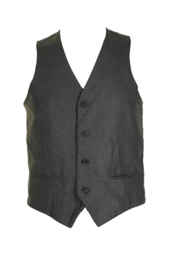 Mens Gray Stretch Vest Jacket S