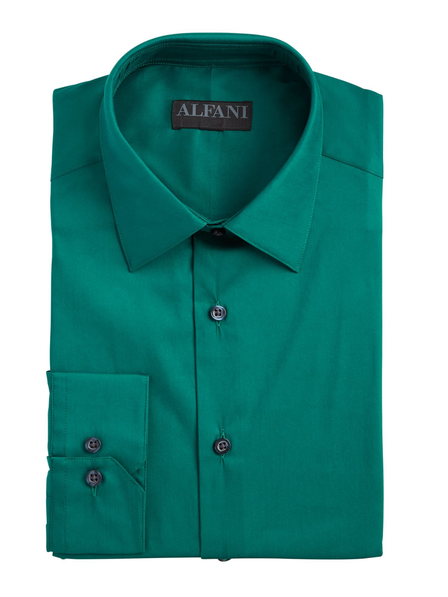 ALFANI Mens Aqua Collared Slim Fit Dress Shirt L 16/16.5- 32/33