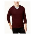 thumbnail image 1 of ALFANI Mens Maroon Long Sleeve V Neck Classic Fit Cotton Blend Pullover Sweater XXL, 1 of 2