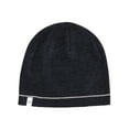 thumbnail image 1 of ALFANI Mens Navy Acrylic Fitted Reflective Winter Beanie Hat Cap, 1 of 1