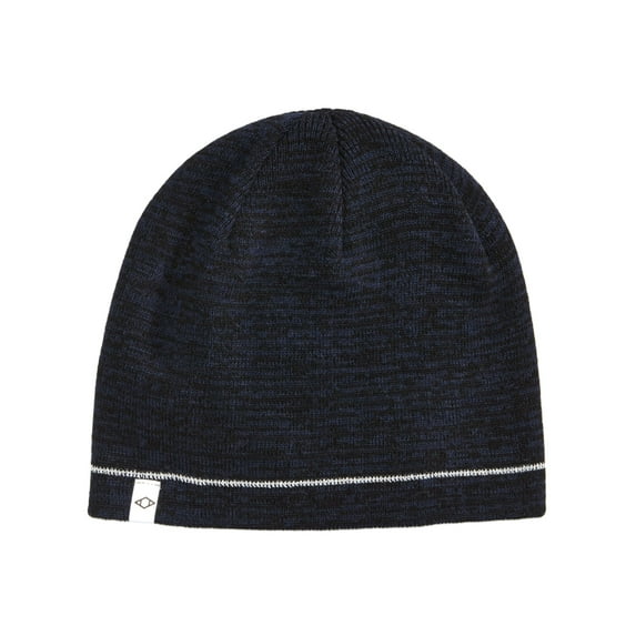 ALFANI Mens Navy Acrylic Fitted Reflective Winter Beanie Hat Cap