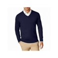 thumbnail image 1 of ALFANI Mens Navy V Neck Classic Fit Cotton Blend Pullover Sweater XL, 1 of 2