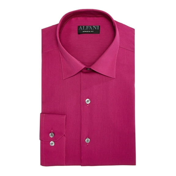 ALFANI Mens Pink Point Collar Dress Shirt XXL 18/18.5- 34/35