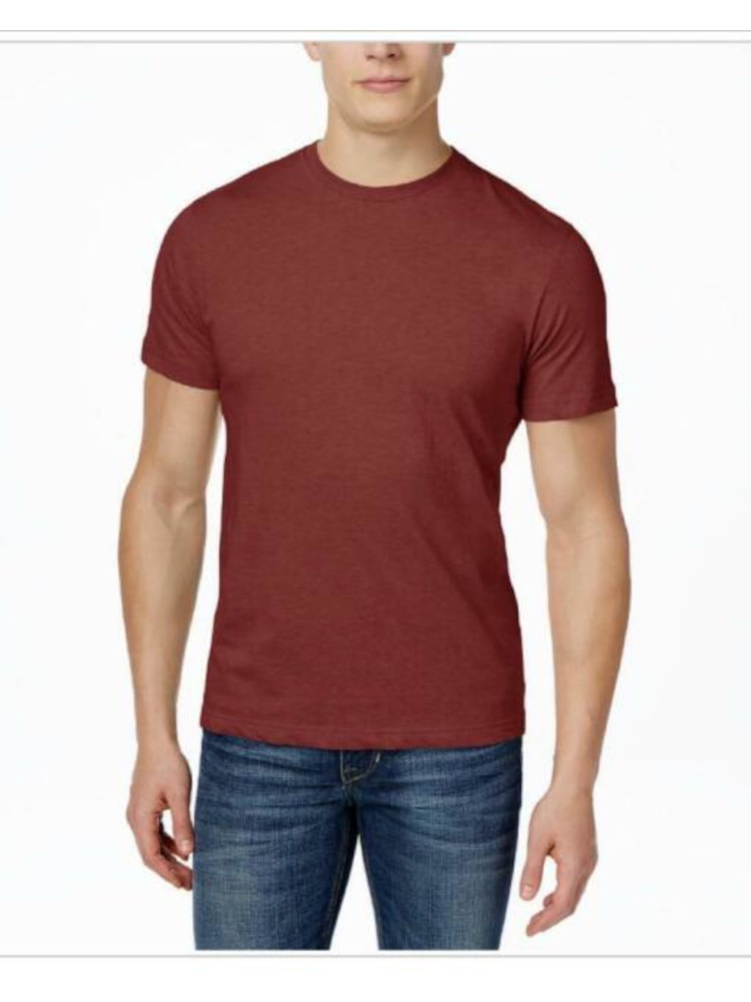 ALFANI Mens Red Heather Short Sleeve T-Shirt S - Walmart.com