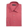 thumbnail image 1 of ALFANI Mens Red Patterned Collared Dress Shirt M 15/15.5- 32/33, 1 of 2