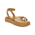 thumbnail image 1 of ALFANI Womens Beige Strappy Padded Araa Round Toe Buckle Heeled Sandal 9 M, 1 of 4