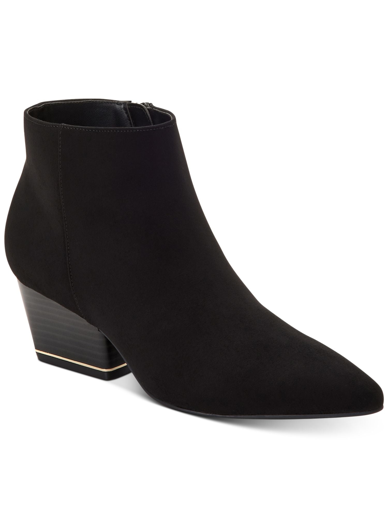 ALFANI Womens Black Padded Paam Almond Toe Sculpted Heel Zip-Up Dress Booties M