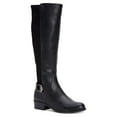 thumbnail image 1 of ALFANI Womens Black Arch Support Cushioned Buckle Accent Kallumm Round Toe Block Heel Zip-Up Riding Boot 5.5 M, 1 of 4