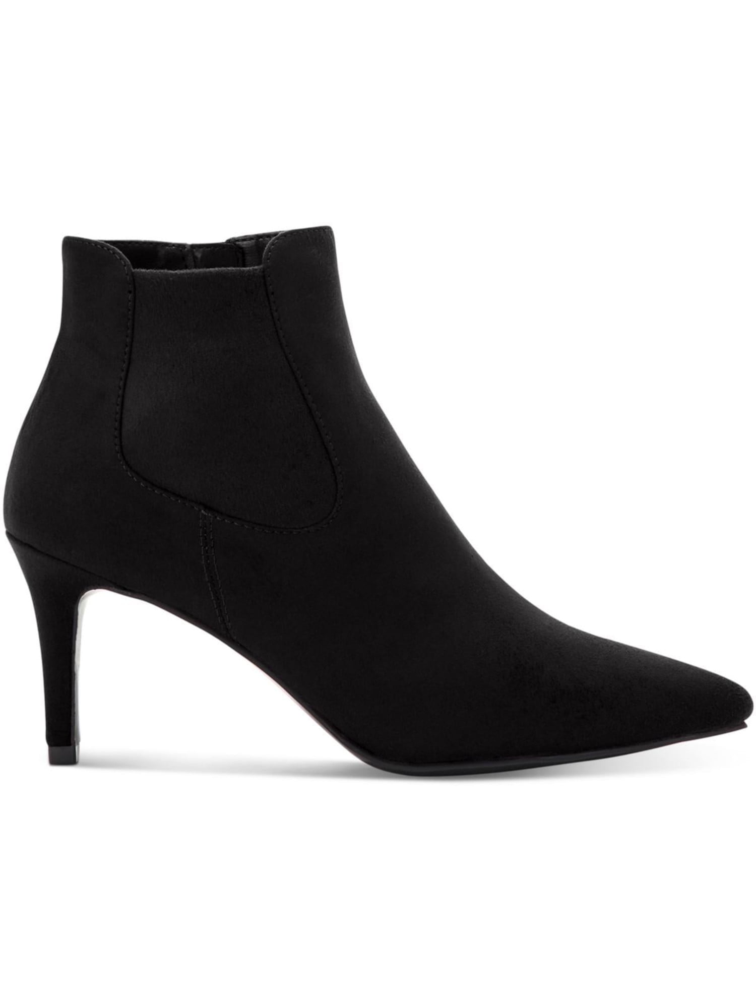 ALFANI Womens Black Cuffed Padded Ajojo Almond Toe Block Heel Zip-Up Dress Heeled Boots M