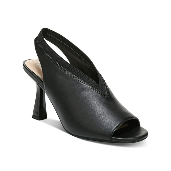 ALFANI Womens Black Cushioned Ceal Peep Toe Sculpted Heel Slip On Dress Slingback 8 M