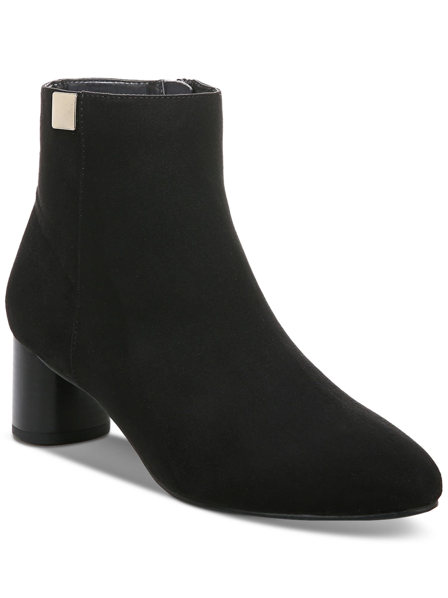 AMERICAN RAG Womens Black Cushioned Slip Resistant Buckle Accent Adarra Round Toe Stacked Heel Zip-Up Riding Boot M main image 0