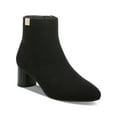 thumbnail image 1 of ALFANI Womens Black Cushioned Sylus Round Toe Stacked Heel Zip-Up Booties 7.5 M, 1 of 4