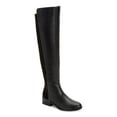 thumbnail image 1 of ALFANI Womens Black Goring Ludlowe Round Toe Block Heel Zip-Up Leather Riding Boot 7 M, 1 of 4