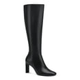 thumbnail image 1 of ALFANI Womens Black Goring Padded Tristanne Square Toe Zip-Up Leather Boots Shoes 9.5 M, 1 of 4