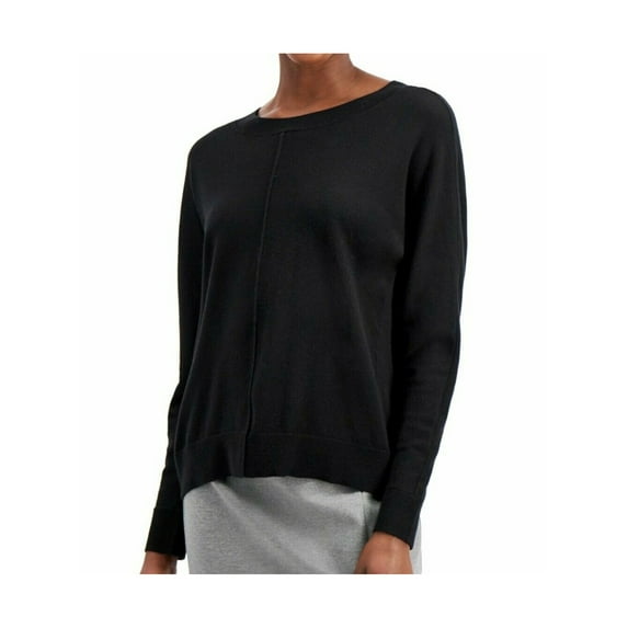ALFANI Womens Black Long Sleeve Crew Neck Sweater Size: M