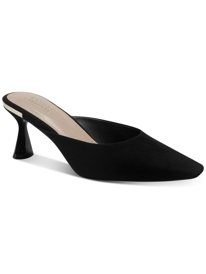 ALFANI Womens Black Padded Cecilia Square Toe Kitten Heel Slip On Dress  Heeled Mules Shoes 7.5 M - Walmart.com